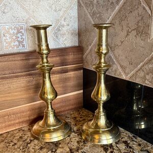 Elegant Brass Candle Holders